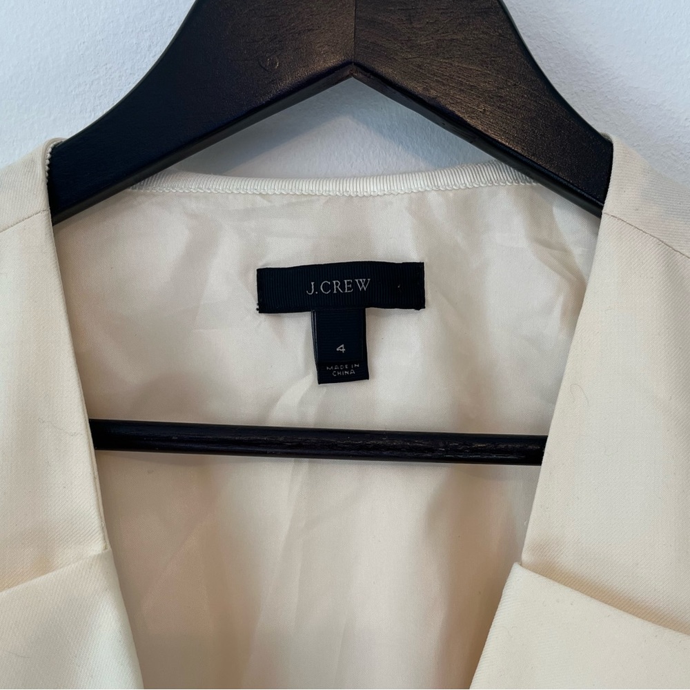 J. CREW cream sleeveless blazer dress size 4 - Picture 5 of 6